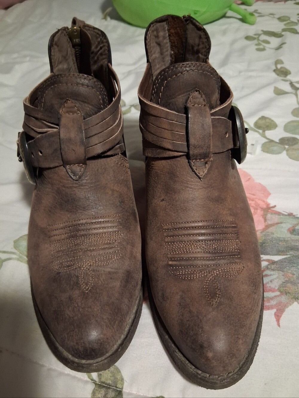 Ariat Brown Leather Ankle Harness Boots